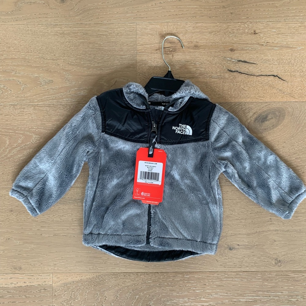 The North Face 6-12 month fuzzy jacket - NWT